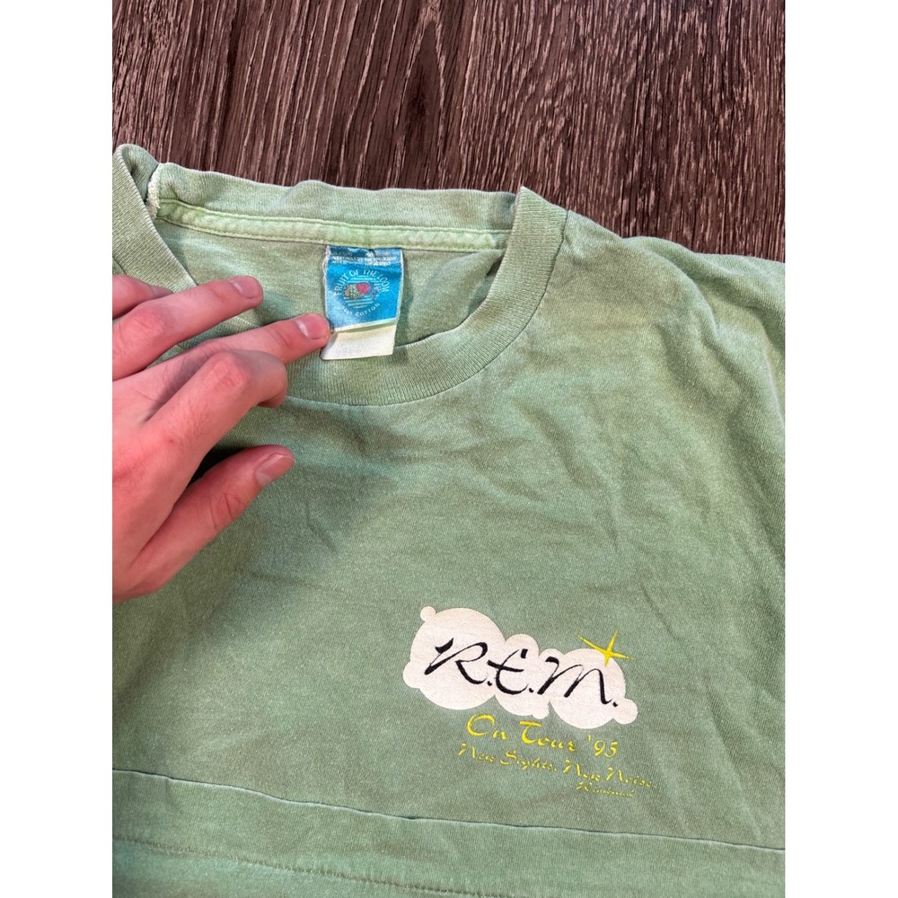 Vintage REM 1995 New Sights New Noise On The Road USA & Europe Tour T-Shirt - Picture 3 of 6